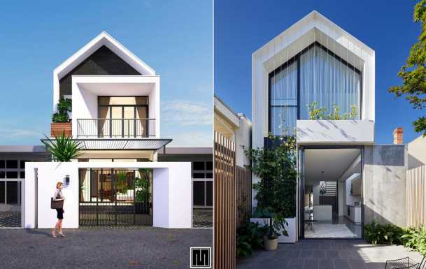 Thiết kế kiến trúc nhà 1 trệt 1 lầu đẹp nhất hiện nay