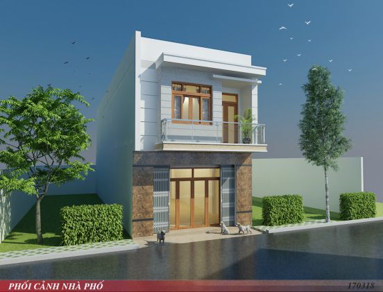 Mẫu thiết kế nhà 1 trệt 1 lầu giá rẻ 300 triệu đồng