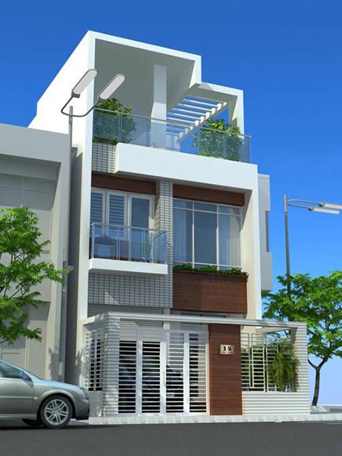Mẫu thiết kế nhà 1 trệt 1 lầu diện tích 5x18m