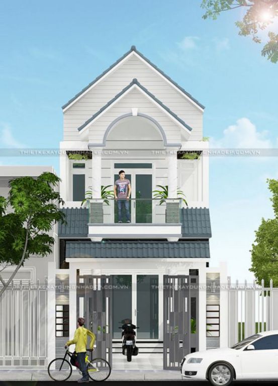 Mẫu thiết kế nhà 1 trệt 1 lầu giá rẻ 600 triệu đồng