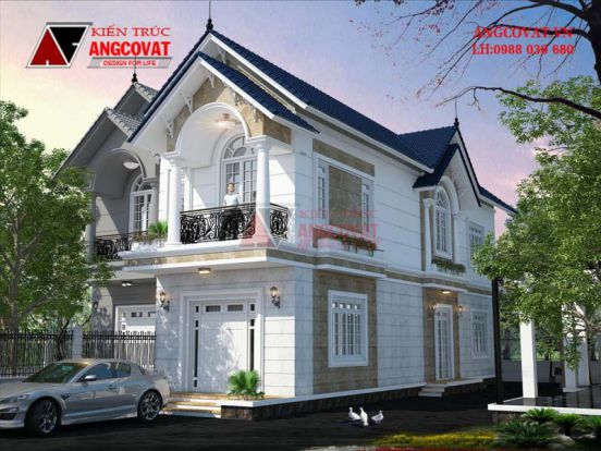 Mẫu thiết kế nhà 1 trệt 1 lầu diện tích 6x20m