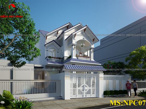 Mẫu thiết kế nhà 1 trệt 1 lầu diện tích 7x20m