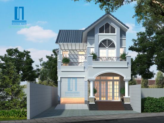 Mẫu thiết kế nhà 1 trệt 1 lầu diện tích 8x15m