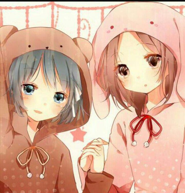 Hình ảnh avt đôi bff nữ chibi