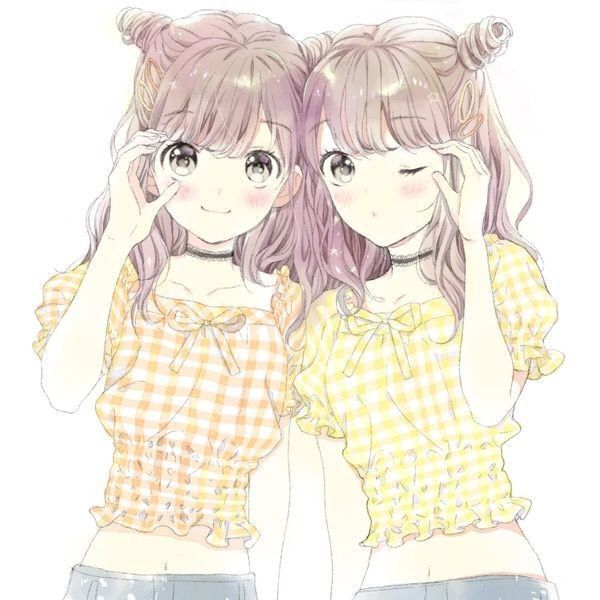 Hình ảnh avt đôi bạn thân nữ chibi