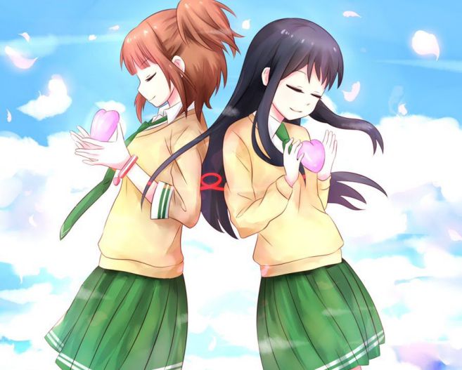 Hình ảnh avt đôi bạn thân nữ anime