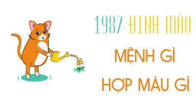 Người sinh năm 1987 mệnh gì hợp màu gì